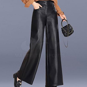 New Design Comfortable Women Leather Pants Premium Quality Soft Leather Classic Style For Casual Adult Use - Product Image 2