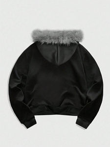 Sudadera con capucha extragrande para hombre, con estampado DTG, estilo streetwear, para uso casual, moda moderna, precio económico, precio al por mayor. - Product Image 4