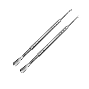 Empujador de cutículas de grado quirúrgico con acabado pulido, limpiador de uñas de doble punta, empujadores de cutículas de acero inoxidable alemán para belleza - Product Image 1