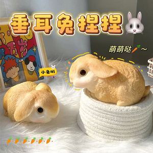 Animales de Peluche Originales Directo de Fábrica, Conejos Decorativos con Función Antiestrés, Lindas Muñecas de Vinilo para Regalo Hechas de TPR - Product Image 5