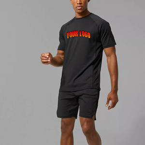 Conjunto de Pantalones Cortos de Verano para Hombre con Logotipo Personalizado, Camiseta 100% Algodón, Conjunto de Pantalones Cortos Deportivos con Estampado Serigrafiado - Product Image 4