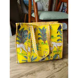 Bolsa de Mano Promocional Amarillo Limón Jungle Joy, Color Llamativo para un Marketing Efectivo - Product Image 1