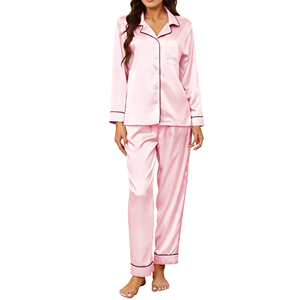 Servicio OEM, Conjunto de Pijama de Seda Suave y Cómodo para Mujer, Ropa de Dormir, Ropa de Casa, Diseño de Ropa de Noche - Product Image 5
