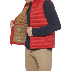 <b>Red</b> Puffer Vest Mens Quilted <b>Gilet</b> Winter Bodywarmer Stand Collar Sleeveless Jacket Padded Waistcoat Top - Product Image 5