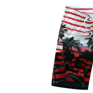 Dernier modèle de short de plage uni à impression numérique, logo personnalisé, taille élastique, décontracté, MOQ 10 pièces, antibactérien, extensible - Product Image 3