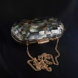 กระเป๋าคลัทช์ทำมือประดับมุกคุณภาพสูง ปรับแต่งได้ กระเป๋าถือมุกธรรมชาติ ใช้ได้ทุกวัน แฟชั่นวินเทจสำหรับสุภาพสตรี งานฝีมือ - Product Image 3