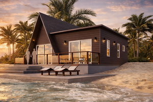 Cottage modulaire préfabriqué A-Frame 1BHK, surface habitable totale : 671 pieds carrés - Product Image 1