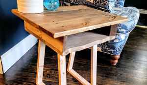 Mesa Auxiliar de Madera 2026 con Acabado Natural y Estante Abierto, Mueble Elegante para Diseño Interior Contemporáneo - Product Image 3