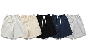 Shorts décontractés surdimensionnés pour femmes, vêtements d'été, shorts en molleton respirant, 100% coton, molleton éponge, design personnalisable, shorts pour femmes - Product Image 3