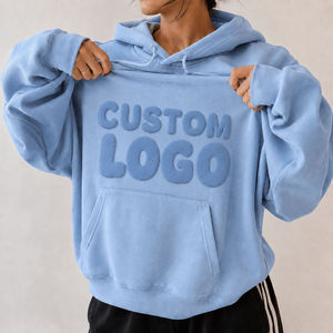Sudadera con Capucha Personalizada de Doble Capa con Estampado Puff de Alta Calidad OEM, Tejido Jersey Transpirable y Ecológico para Hombre - Product Image 5