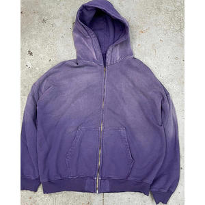 Pulls en molleton épais pour hommes avec poche, coupe ample, en coton vieilli, imprimé, prix avantageux - Product Image 3