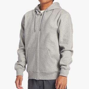 Wholesale Custom Embroidered Zipper-Up Hoodie <b>Men</b> 100% Cotton <b>Fleece</b> Heavyweight Warm Casual Streetwear Gym Winter Hooded <b>Top</b> - Product Image 1
