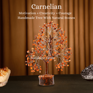 Arbre de Vie en Cristal de Cornaline en Gros avec Fil d'Argent, Pierres de Guérison, Décoration d'Intérieur - Product Image 3