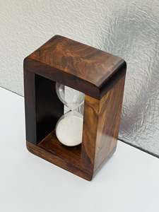 Cadre en bois 5,5x0,75'' Blanc Sable Sablier de 3 minutes - Product Image 3