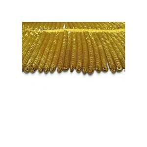 Banderas Ceremoniales Personalizadas Ecológicas de Poliéster con Borde de Flecos de Hilo Dorado Bordado y Borlas Metálicas en Espiral - Product Image 4