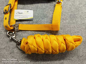 2023 gran oferta caballo ecuestre ajustable suave negro polar acolchado nailon Halter caballo cuerda de plomo OEM/ODM opciones de personalización - Product Image 6