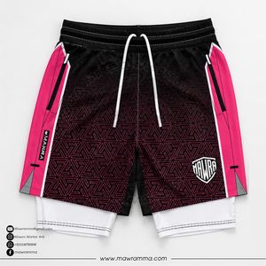 Shorts de boxe MMA personnalisés pour hommes, shorts d'entraînement athlétiques 2 en 1, respirants, à séchage rapide, avec compression interne - Product Image 3