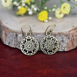 Pendientes de Latón Color Bronceado Natural, Acabado Sólido, Precio de Fábrica al por Mayor, Artículo para Manualidades Metálicas - Product Image 4
