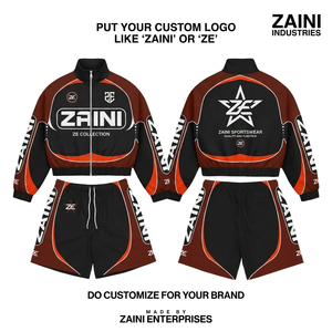 Conjunto Corto Cortavientos ZAINI ZI-028 de Poliéster Micro Taslan Premium 280 GSM con Paneles en Contraste Personalizables / Sudadera con Capucha de Nylon para Hombre, Invierno, Secado Rápido - Product Image 1