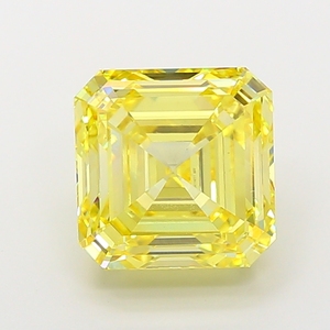 เพชร CVD สีเหลืองสดใสทรง Asscher ขนาด 3.01 กะรัต ความสะอาดระดับ VVS2 ได้รับการรับรองจาก IGI เพชรเม็ดเดี่ยวสำหรับทำเครื่องประดับ - Product Image 6