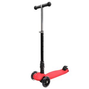 Monopattino Pieghevole a Tre Ruote Leggero Rosso per Bambini per Attività all'Aperto - Materiale in Lega, Plastica e Acciaio con Ruote in PP - Product Image 2