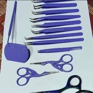 Professional Stainless Steel Fiber <b>Lash</b> Eyelash Tweezers High Quality Precision 10mm Smooth Tip Durable <b>Cluster</b> Tweezer OEM - Product Image 2