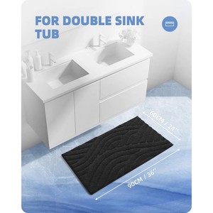 Alfombrillas de Baño Modernas, Súper Suaves, Ecológicas, de Algodón, con Diseño Sólido Multicolor, Hechas a Máquina en India - Product Image 5