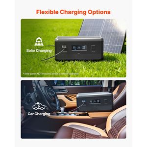 Station d'alimentation portable avec batterie supplémentaire 2160Wh LiFePO4, extension avec 3 ports de sortie AC pour la maison et le camping en plein air - Product Image 6