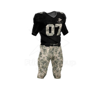 Conjunto de Uniforme de Fútbol Americano para Hombre, Nombre del Equipo Personalizado, Impresión por Transferencia de Calor, Tela 100% Poliéster, Duradera, Transpirable, Cuello en V - Product Image 5