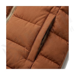 Hooded Quilted Waterproof <b>Bubble</b> Jacket Black Full Sleeve Winter Windproof Cotton Shell Knitted Fabric Polyester Filling Stand - Product Image 5