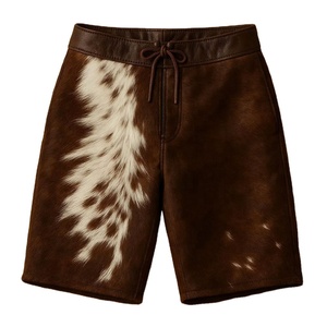 กางเกงขาสั้นหนังวัวแท้สไตล์ตะวันตกสุดหรูสำหรับผู้ชาย แฟชั่นสตรีทแวร์ระดับพรีเมียม - Product Image 1