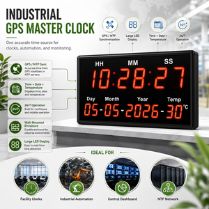 GPS NTP 14-Digit Industrial <b>LED</b> Master <b>Clock</b> with SCADA System - Product Image 1
