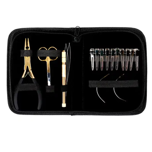 Kit d'outils pour extensions capillaires 12 pièces : pinces métalliques, pince à sertir, outil de séparation, kit d'installation et de retrait en acier inoxydable de qualité supérieure - Product Image 3