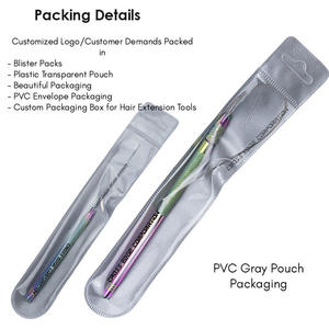 Aguja de instalación profesional de acero inoxidable de grado quirúrgico para extensiones de cabello, herramienta de ganchillo, gancho de enhebrado y extractor de cuentas - Product Image 5
