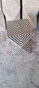 All time best seller camel bone inlay stripe side table <b>stool</b> for home restaurant and office used - Product Image 3