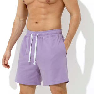 Pantalones Cortos Deportivos de Pana 100% Poliéster de Alta Calidad para Hombre, Ecológicos, Transpirables, Teñidos Lisos, con Logotipo Personalizado, Cintura Media, Casuales - Product Image 3