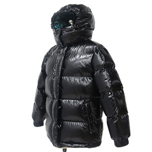 Nexfit Athletics Unisex Black Puffer Jacket Solid Color 100% Polyester Fiber Filled Windproof Casual Autumn <b>Coat</b> <b>Zipper</b> Closure - Product Image 5