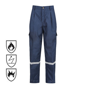 Pantalon de sécurité en polyester réfléchissant ignifuge pour les travaux de construction et d'électricité, taille XL, résistance à la chaleur 500-800°C - Product Image 1