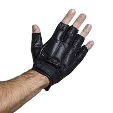 Gants en cuir mi-doigts pour hommes, mode décontractée, sport, cyclisme, pêche, plage, voyage, quatre saisons, noirs, sans doigts - Product Image 2