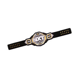 Cinturón de Campeonato de Lucha Libre NXT WWE de Cuero Negro y Placas Blancas Doradas - Product Image 4