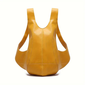 <b>Leather</b> Drawstring <b>Backpack</b> <b>Men</b> Casual Daypack Genuine <b>Leather</b> Shoulder Bag Lightweight Storage Pack Travel School Bag Custom - Product Image 1
