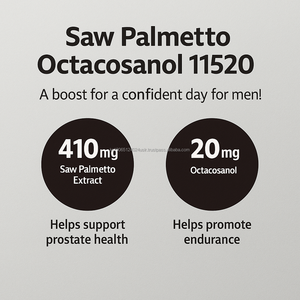 Saw Palmetto Capsule molle avec octacosanol acide laurique et zinc pour le bien-être quotidien 90 capsules OEM - Product Image 5