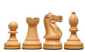 Pions d'échecs de luxe de la série Staunton américaine, 4,1 pouces, poids équilibré, en bois d'ébène et de buis naturel, au meilleur prix - Product Image 4