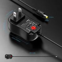 Adaptateur universel 24W 3V-12V AC/DC avec 8 embouts pour routeur, bande lumineuse, caméra CCTV, haut-parleur et autres appareils électroniques domestiques