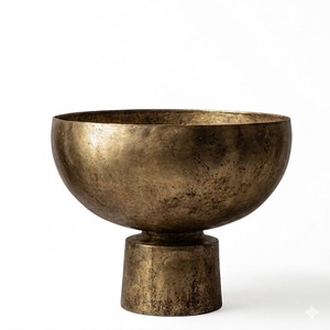 Bol en métal fait main, style vintage, pièce décorative, finition bronze non traitée, pour la décoration de la maison - Product Image 2