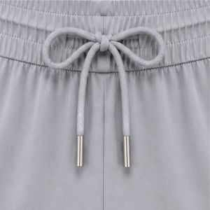 Light <b>Grey</b> <b>Women</b> Athletic Running <b>Shorts</b> With Black Piping Elastic Waist Drawstring Side Pocket Gym Workout Active Wear <b>Shorts</b> - Product Image 5