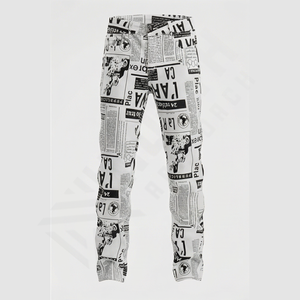 Jeans Homme Personnalisés GENERSA SPORTS – Style Hip-Hop Automne, Corduroy Mi-Lourd Délavé, Séchage Rapide, Coupe Droite, Taille Mi-Haute, Couleur Unie - Product Image 3