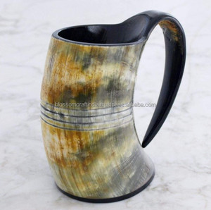 Taza de Cuerno de Búfalo Ecológica Hecha a Mano con Acabado Natural Pulido, Duradera y Única, para Vajilla, Decoración del Hogar - Product Image 3