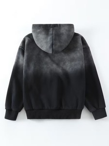 Men's Vintage Hooded Fleece Pullover <b>Hoodie</b> with Pocket Polyester/Cotton Blend Loose Fit Winter Casual Outerwear - Product Image 2