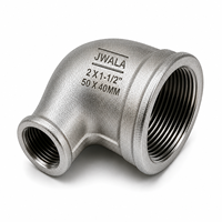 Coude réducteur industriel en acier inoxydable 50x40mm, fileté 1-1/2 à 2 pouces, pour la manipulation de produits chimiques, adaptateur de tuyauterie de plomberie